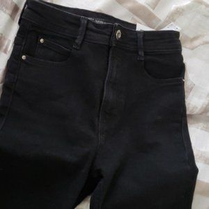 Zara Black High Waist Skinny Jeans Size 00 NWOT